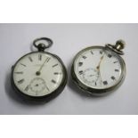 Two silver pocket watches