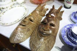 Pair of carved masks