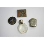 Silver top scent bottle, Vesta etc.