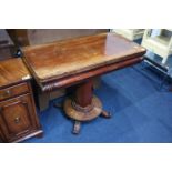 Victorian mahogany fold over tea table