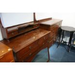 Edwardian mahogany chest of drawers and dressing chest