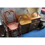 Sewing box , Bentwood chairs etc.