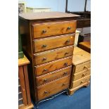 Modern pine chest of drawers