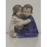 Royal Copenhagen figure of two young children with