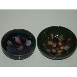 Two Moorcroft pin dishes largest 10cm diameter
