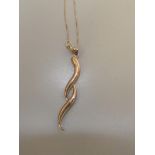 9 ct gold chain and pendant