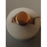9ct gold gent's ring, approx 5grams