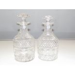 A pair of Georgian decanters, 23cm high