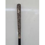 Indian silver handle swagger stick 85cm