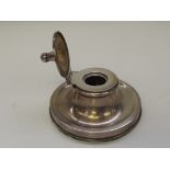 Edwardian silver capstan inkwell, typical form, hi