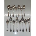 15 Sterling silver spoons makers mark JR. Total we