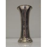 Silver vase, trumpet form with loaded base, Birmin