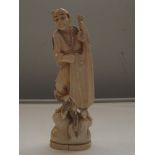Very good quality Japanese ivory figure of a gentl