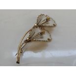 Norway sterling 925 silver brooch, gilt with ename