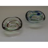 2x Dutch Maastricht glass dishes - designed by Max