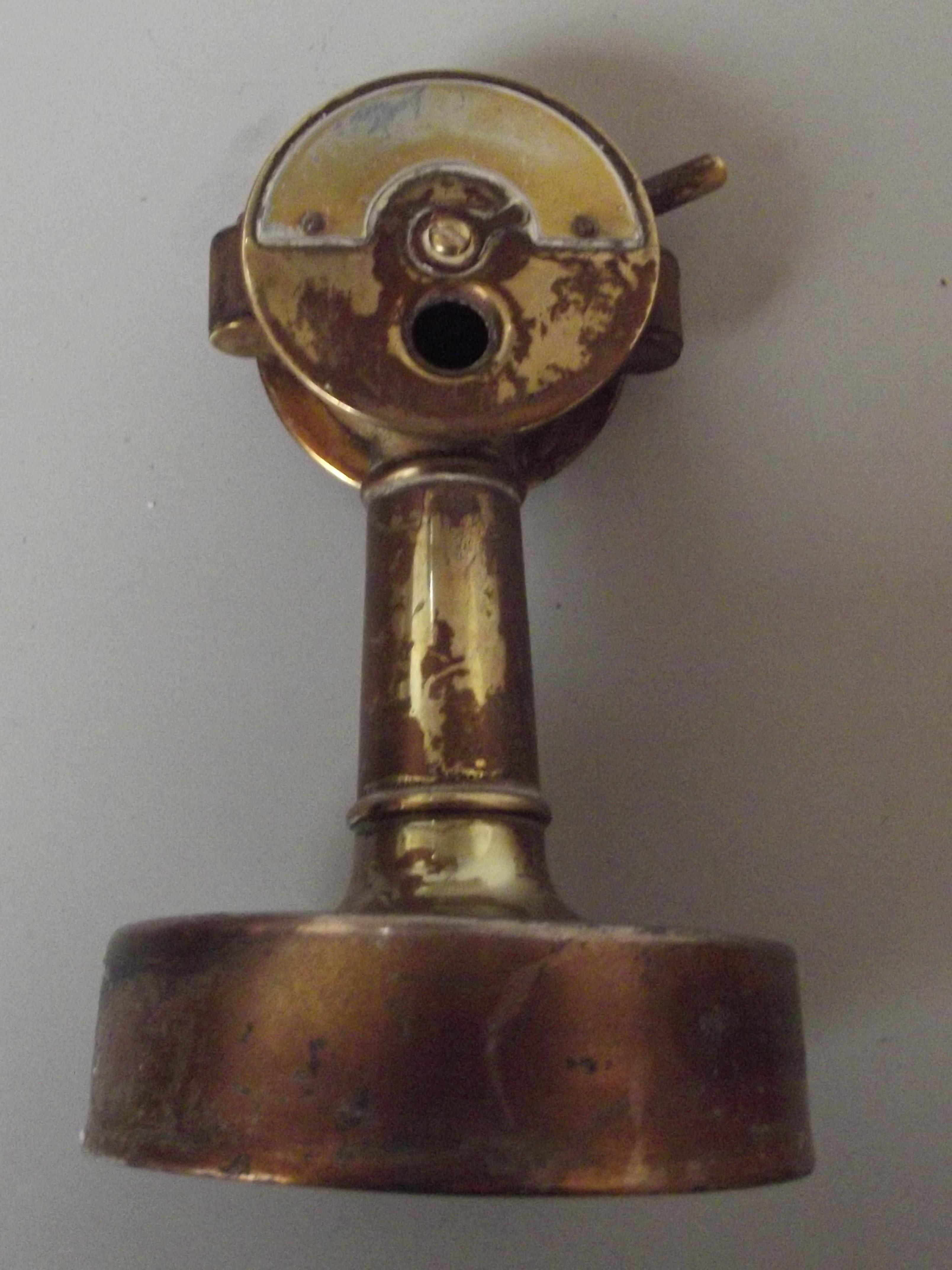 Novelty brass cheroot cutter in the form of a ship