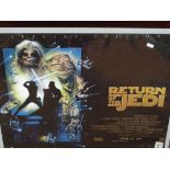 Framed two sided Star Wars cinema poster and Retur