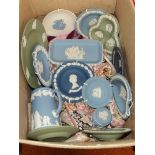 Collection of Wedgwood jasperware, trinket box,pin