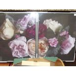 Pair of contemporary wall canvas prints