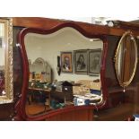 Large Edwardian overmantel bevel mirror set in a s