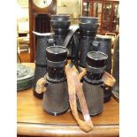 Two sets of field glasses