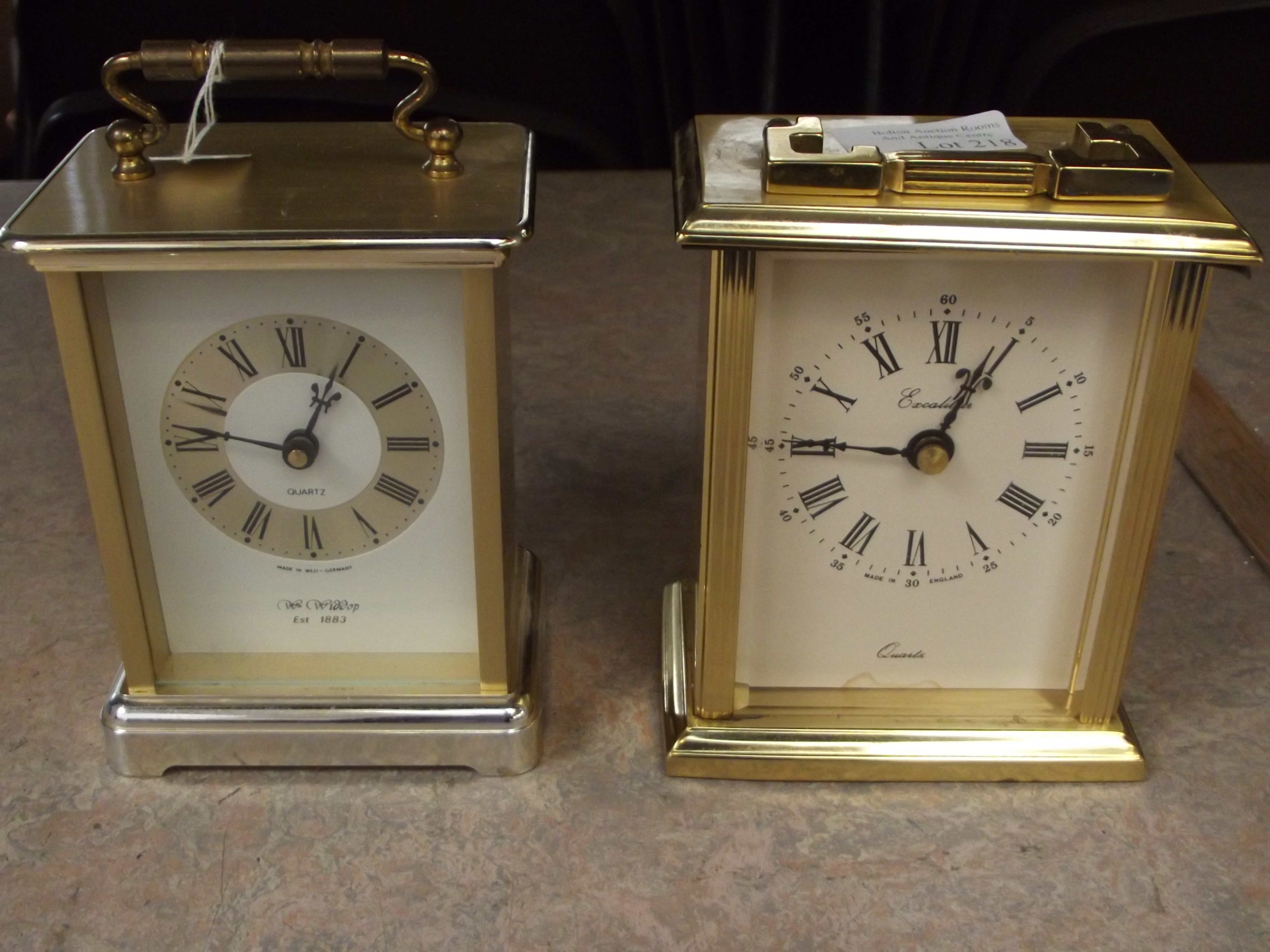 Two mantle clocks