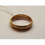 22 carat gold band, 3.5 grams, size I