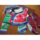 Assorted Oriental silk clothing