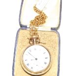 Open faced gold plated pocket watch