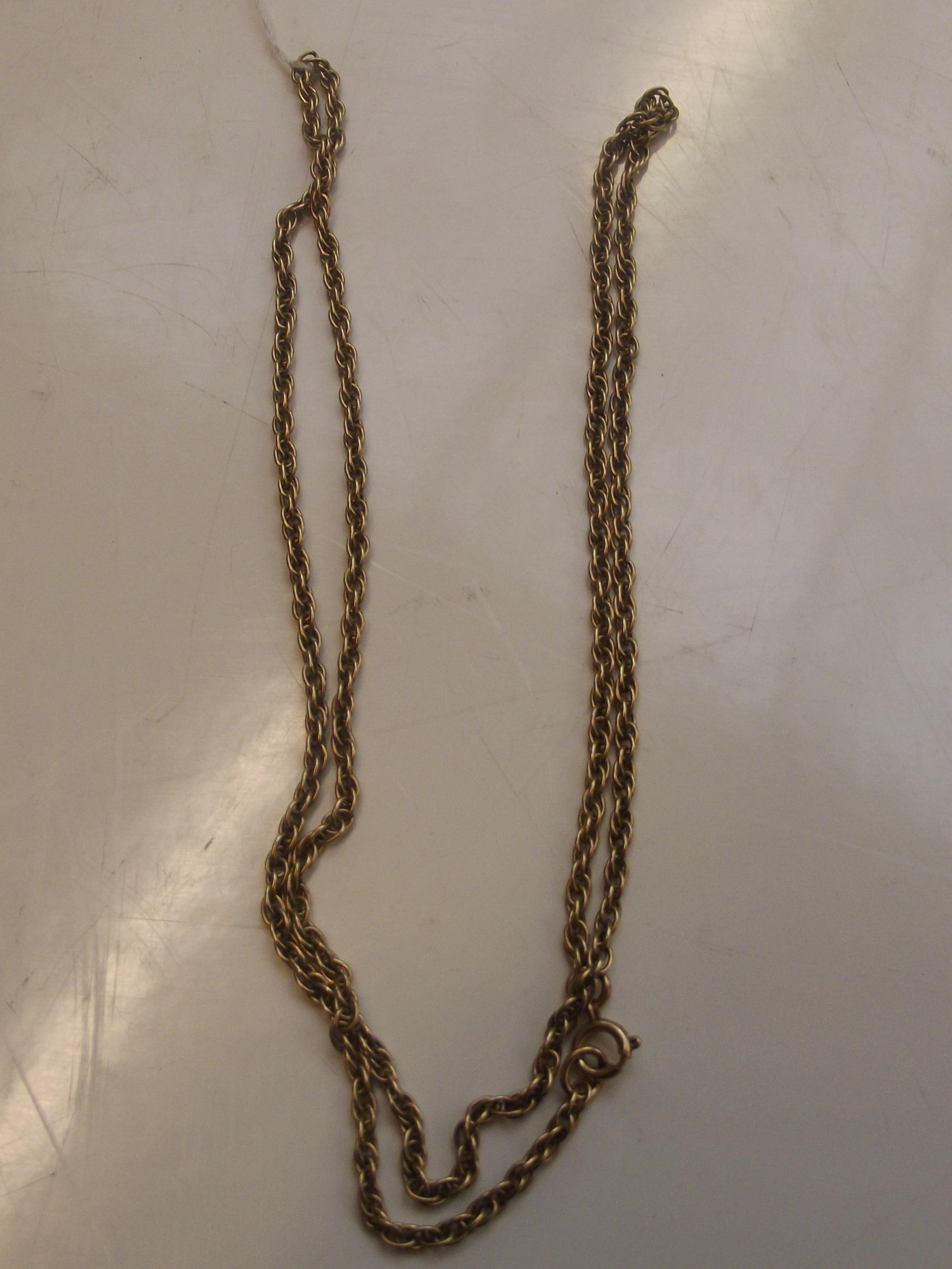 9 carat gold necklace, 8.3 grams