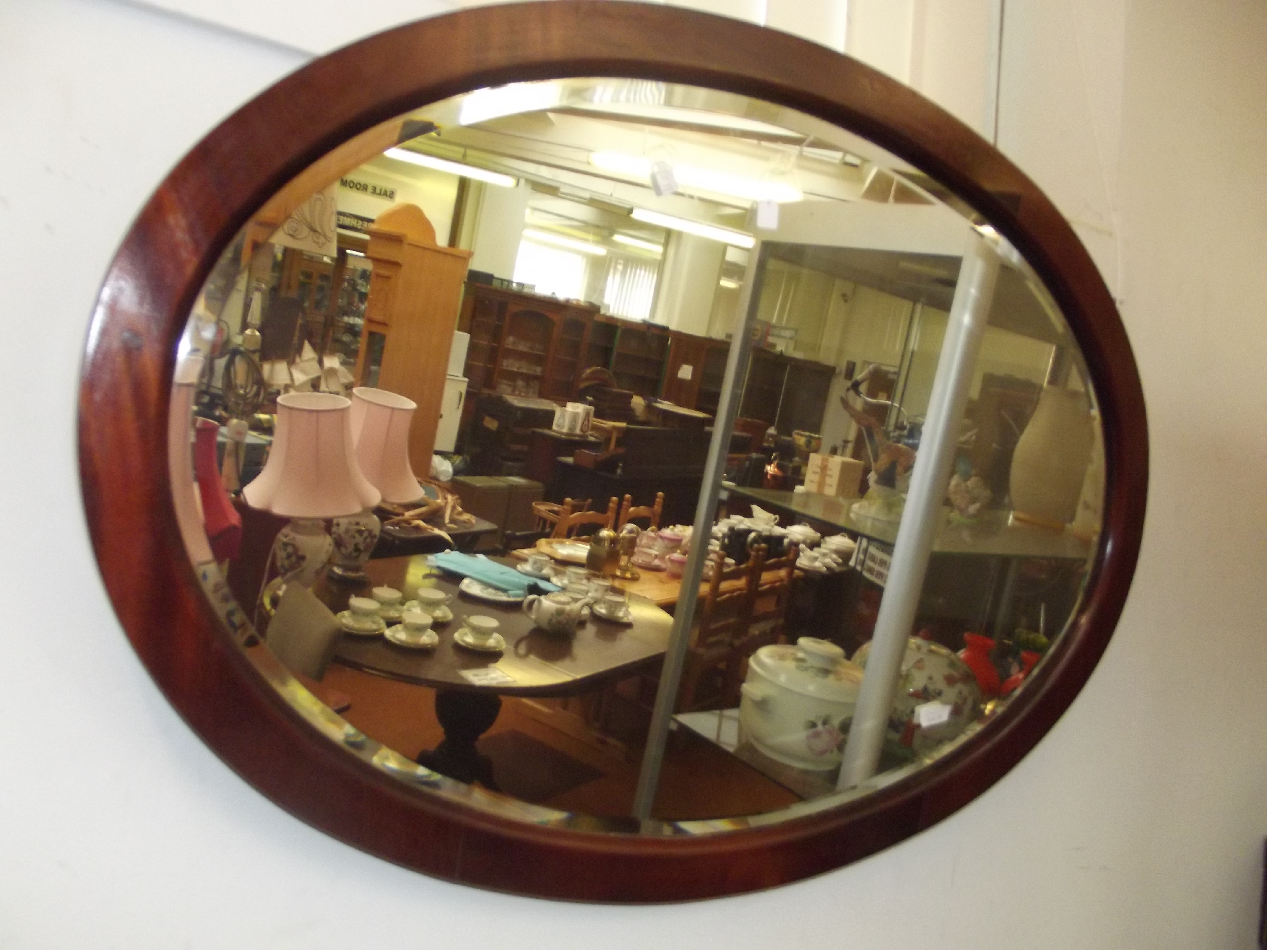 Edwardian mahogany framed mirror