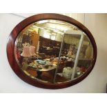 Edwardian mahogany framed mirror