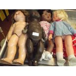 Four vintage dolls