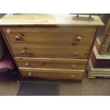 Four drawer pine chest