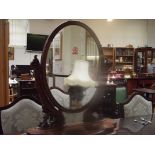 Victorian mahogany toilet mirror