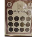 Framed Royal Wedding coin set