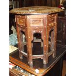 Inlaid Indian side table