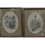Tower of London and Nelsons column prints
