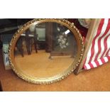 Circular guilt framed mirror