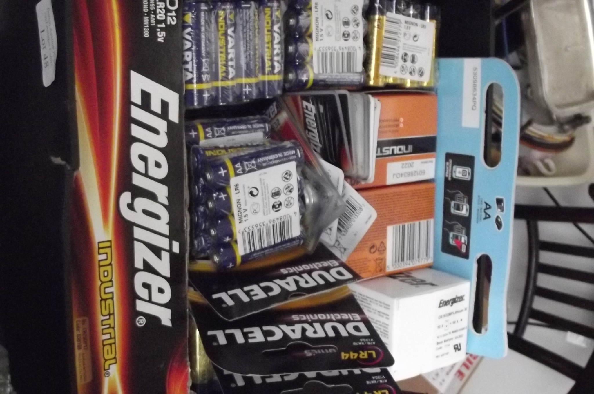 Large collection of new batteries