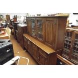 Oak linen fold sideboard