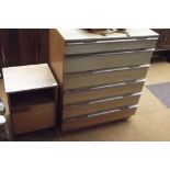 Set of 6 drawers with bedside cabinet.