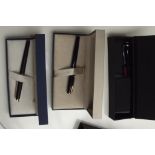 Parker pen, Hugo Boss pen and a watermen pen