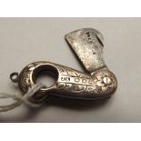 Late Victorian silver hallmarked cheroot cutter