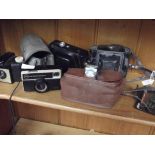 Various vintage cameras