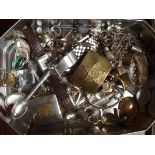 Assorted costume jewellery, belt buckles etc