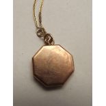 9 ct gold necklace and pendant