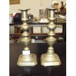 Pair of brass candle sticks