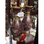 Pair of Cloisonne vases