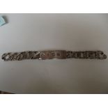 Solid silver gents identity bracelet